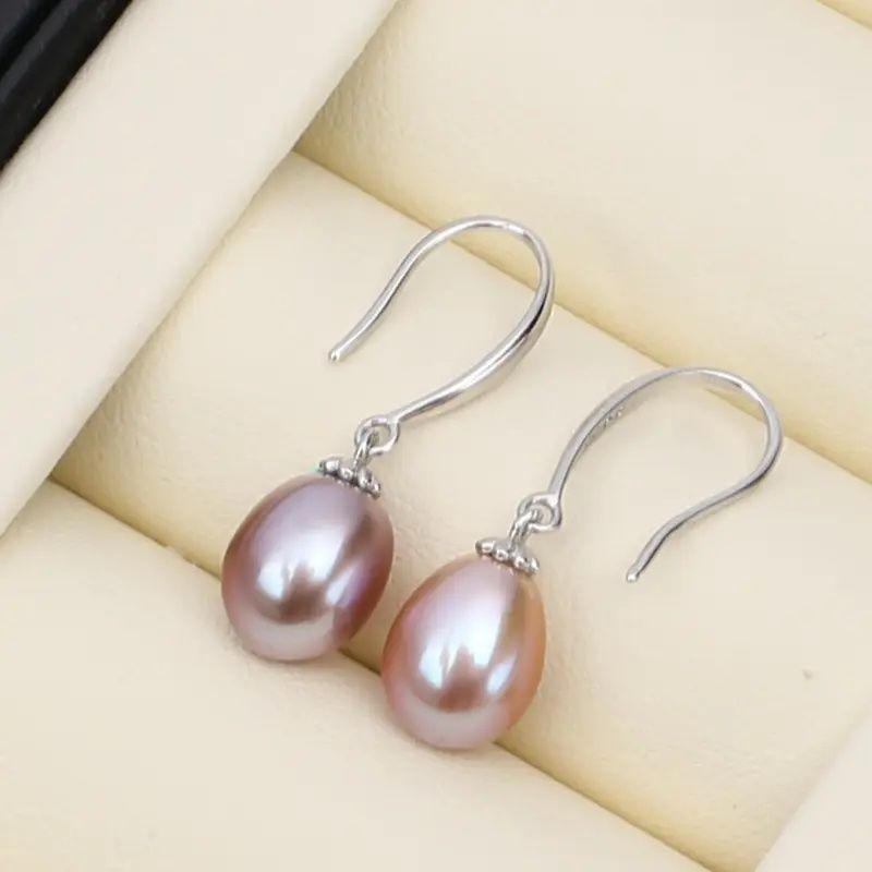 Bông Tai Bạc 925 mạ MADAME HIEN PEARLS Đính Hạt Trai Hình Giọt Nước Thời Trang Cho Nữ BTG002
