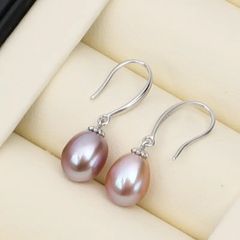 Bông Tai Bạc 925 mạ MADAME HIEN PEARLS Đính Hạt Trai Hình Giọt Nước Thời Trang Cho Nữ BTG002