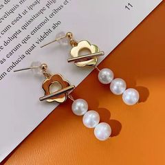Bông Tai Bạc 925 Mạ Hình Cánh Hoa MADAME HIEN PEARLS Đính Ngọc Trai Thời Trang BTT025