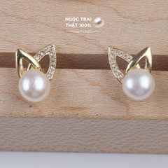 Bông Tai Ngọc Trai MADAME HIEN PEARLS Tai Thỏ Tươi Tắn Tự Nhiên MADAME HIEN PEARLS BTN026