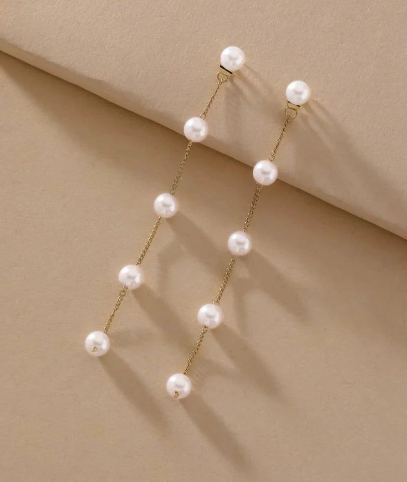 Bông Tai Bạc Dài Tua Rua 5-6mm MADAME HIEN PEARLS Ngọc Trai Tự Nhiên Thanh Lịch, Thời Thượng BTT019
