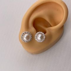 Bông Vặn Bạc Ta Ngọc trai tự nhiên BV94 BTBTN001