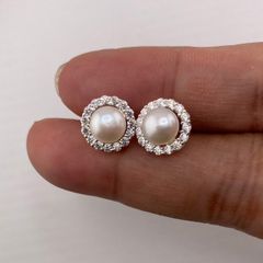 Bông Vặn Bạc Ta Ngọc trai tự nhiên BV94 BTBTN001