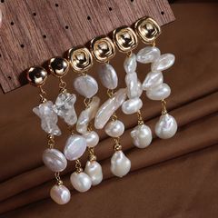 Designer Jewelry Bông Tai Thiết Kế Bông Tai Tua Rua Phối Nhiều Loại Ngọc Trai Dị Baroque Tự Nhiên MADAME HIEN PEARLS BTB026B