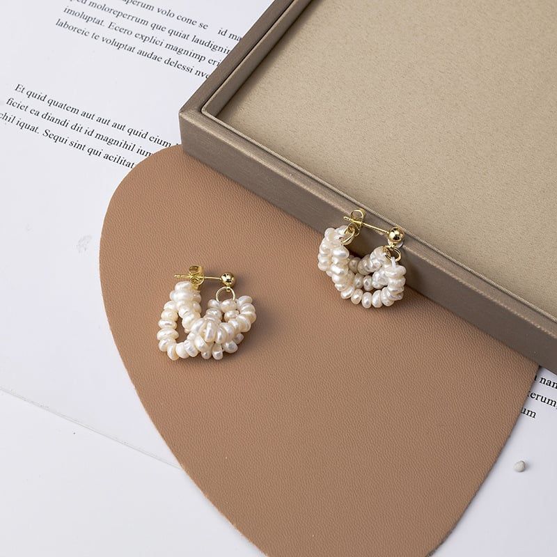 Bông Tai Ngọc Trai Baroque 3 Dây Võng Đung Đưa Kiêu Kỳ MADAME HIEN PEARLS Cho Nữ BTB095