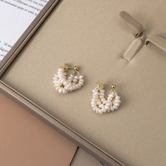 Bông Tai Ngọc Trai Baroque 3 Dây Võng Đung Đưa Kiêu Kỳ MADAME HIEN PEARLS Cho Nữ BTB095