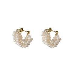 Bông Tai Ngọc Trai Baroque 3 Dây Võng Đung Đưa Kiêu Kỳ MADAME HIEN PEARLS Cho Nữ BTB095