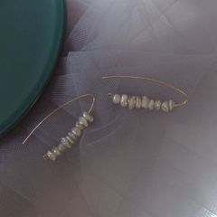 Bông Tai Ngọc Trai Cánh Hoa Baroque Tự Nhiên Xâu Xiên Sành Điệu MADAME HIEN PEARLS BTB099