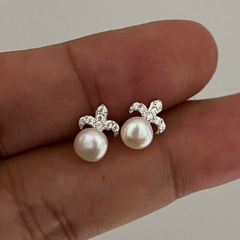 Bông Đẩy Bạc Ta Ngọc Trai Nhí Tự Nhiên BD356 MADAME HIEN PEARLS Cho Nữ BTBTN007