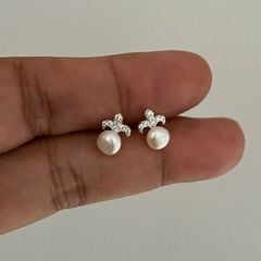 Bông Đẩy Bạc Ta Ngọc Trai Nhí Tự Nhiên BD356 MADAME HIEN PEARLS Cho Nữ BTBTN007