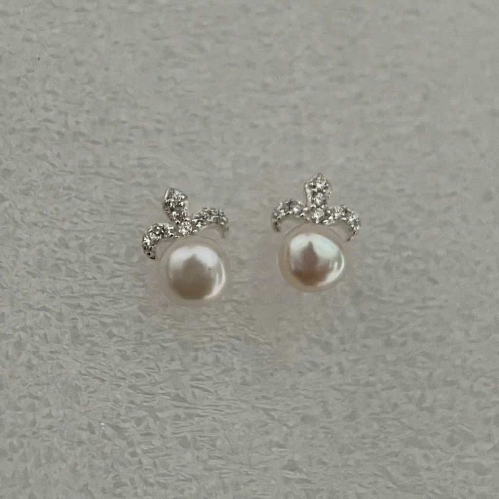 Bông Đẩy Bạc Ta Ngọc Trai Nhí Tự Nhiên BD356 MADAME HIEN PEARLS Cho Nữ BTBTN007