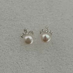 Bông Đẩy Bạc Ta Ngọc Trai Nhí Tự Nhiên BD356 MADAME HIEN PEARLS Cho Nữ BTBTN007