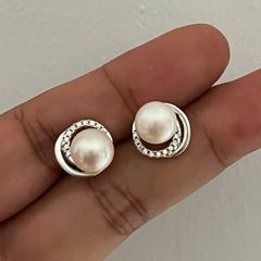 Bông Đẩy Bạc Ta Ngọc trai Tự Nhiên BD392 MADAME HIEN PEARLS Cho Nữ BTBTN008
