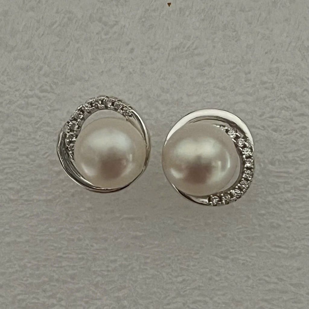 Bông Đẩy Bạc Ta Ngọc trai Tự Nhiên BD392 MADAME HIEN PEARLS Cho Nữ BTBTN008