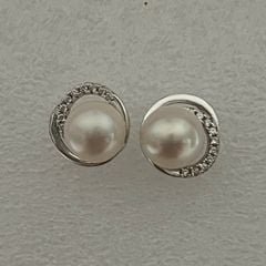 Bông Đẩy Bạc Ta Ngọc trai Tự Nhiên BD392 MADAME HIEN PEARLS Cho Nữ BTBTN008