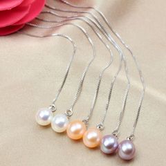 Bông Tai Tua Rua Dây Bạc 925 Dài 7mm Đính Hạt Giọt Nước MADAME HIEN PEALRS Cho Nữ BTG017