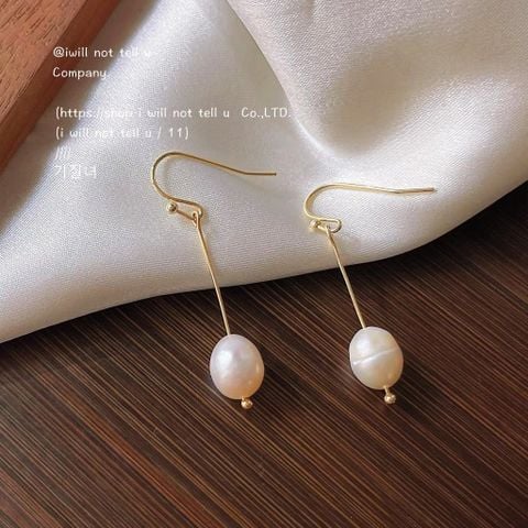 Bông Tai Ngọc Trai Tự Nhiên Tua Rua Dài Tối Giản Nữ Tính MADAME HIEN PEARLS Cho Nữ BTG044