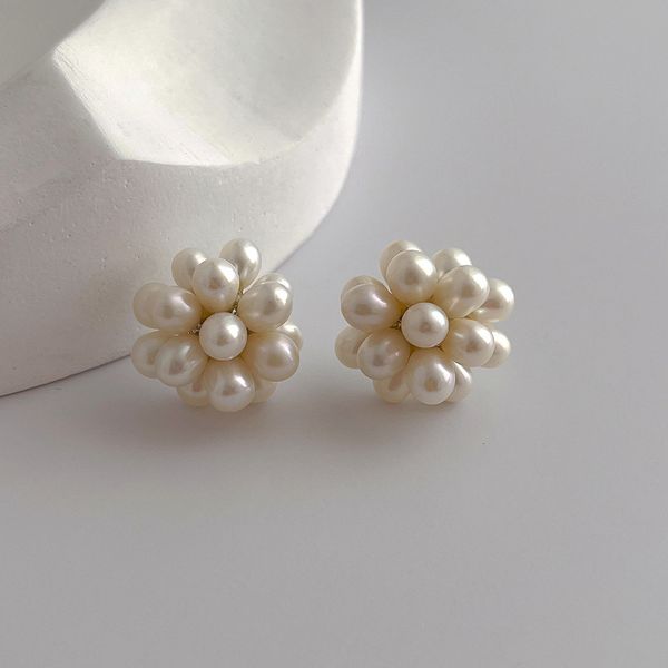Bông tai Ngọc Trai Tự Nhiên Kết Hoa Nở 3D MADAME HIEN PEARLS BTG059