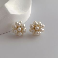 Bông tai Ngọc Trai Tự Nhiên Kết Hoa Nở 3D MADAME HIEN PEARLS BTG059