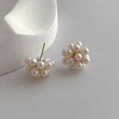 Bông tai Ngọc Trai Tự Nhiên Kết Hoa Nở 3D MADAME HIEN PEARLS BTG059