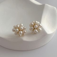 Bông tai Ngọc Trai Tự Nhiên Kết Hoa Nở 3D MADAME HIEN PEARLS BTG059