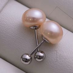 Bông Tai Ngọc Trai Nụ Tự Nhiên Chuôi Bi Tối Giản Đáng Yêu MADAME HIEN PEARLS Cho Nữ BTN048
