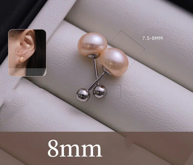 Bông Tai Ngọc Trai Nụ Tự Nhiên Chuôi Bi Tối Giản Đáng Yêu MADAME HIEN PEARLS Cho Nữ BTN048