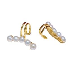 1 Khuyên Kẹp Vành Tai Đính Ngọc Trai Thời Trang MADAME HIEN PEARLS BTN156