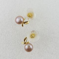 Bông Tai Ngọc Trai Tự Nhiên Cành Hoa Mai Xà Cừ MADAME HIEN PEARLS BTN163