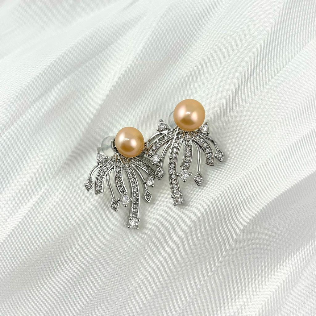 Bông Tai Ngọc Trai Tự Nhiên Pháo Hoa MADAME HIEN PEARLS BTN170