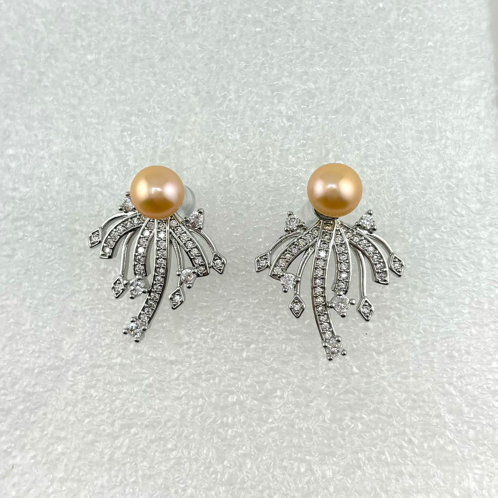 Bông Tai Ngọc Trai Tự Nhiên Pháo Hoa MADAME HIEN PEARLS BTN170
