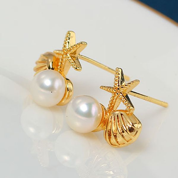Bông Tai Ngọc Trai Thời Trang Sò Biển MADAME HIEN PEARLS Dễ Thương Cho Nữ BTN222