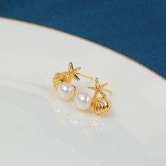 Bông Tai Ngọc Trai Thời Trang Sò Biển MADAME HIEN PEARLS Dễ Thương Cho Nữ BTN222