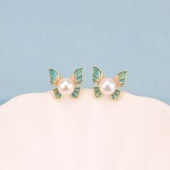 Bông Tai Ngọc Trai Tự Nhiên Bộ Sưu Tầm Bướm Sắc Màu MADAME HIEN PEARLS Cho Nữ