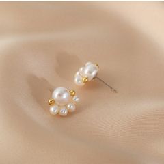 Bông Tai Ngọc Trai Tự Nhiên Chân Mèo Đáng Yêu MADAME HIEN PEARLS Cho Nữ BTN236