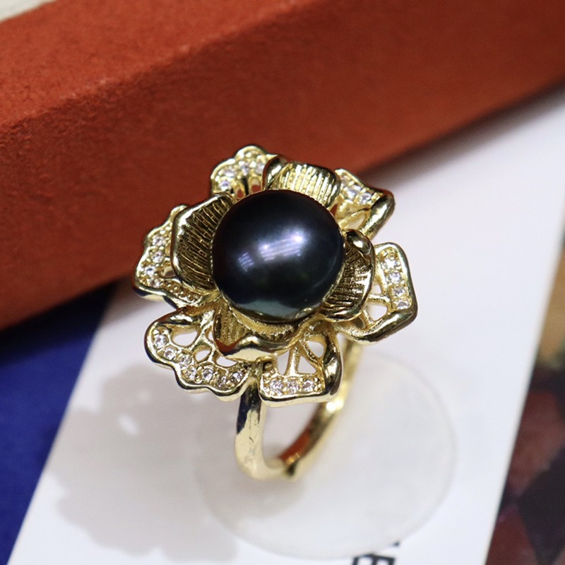 Bông Tai Ngọc Trai Tự Nhiên Dáng Hoa Sen Nở Rộ MADAME HIEN PEARLS Xinh Xắn Cho Nữ NN128