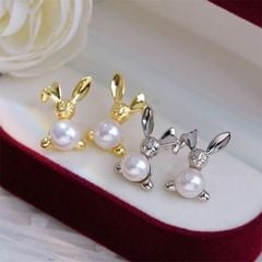 Bông Tai Ngọc Trai Tự Nhiên Chú Thỏ Bunny Đáng Yêu MADAME HIEN PEARLS Cho Nữ BTN259