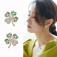 Bông Tai Cỏ Bốn Lá Ngọc Trai Thời Trang Cao Cấp Bông Tai Nữ Madame Hien Pearls BTN060