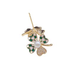 Bông Tai Cỏ Bốn Lá Ngọc Trai Thời Trang Cao Cấp Bông Tai Nữ Madame Hien Pearls BTN060