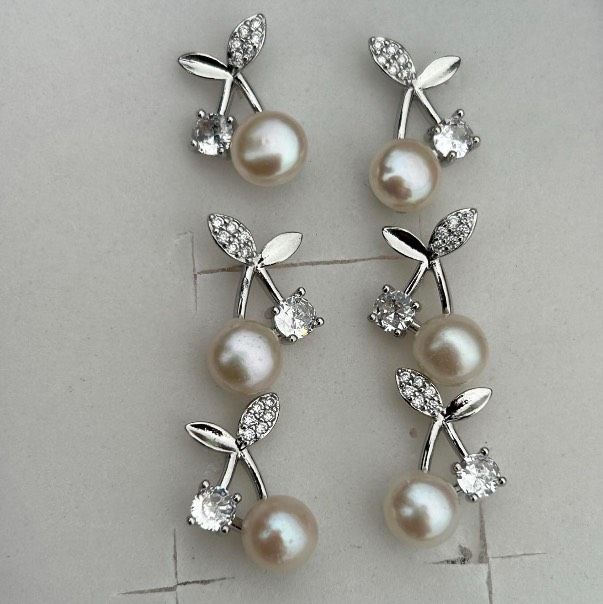 Bông Tai Ngọc Trai Cherry 1 Hạt MADAME HIEN PEARLS Dễ Thương BTN070