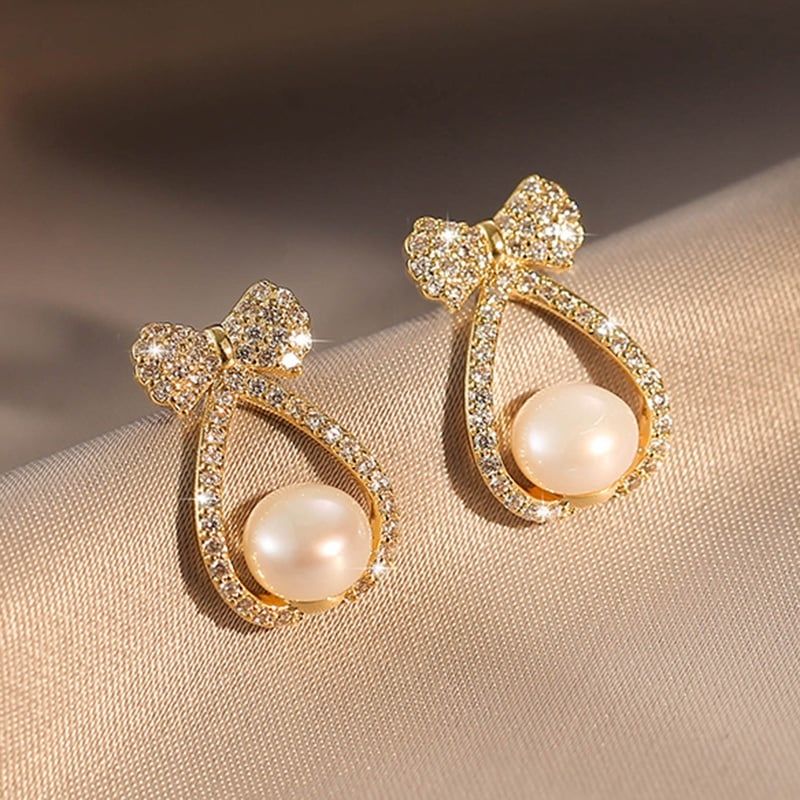 Bông Tai Ngọc trai Cao Cấp Khí Chất Phong Cách Hàn Quốc BTN072