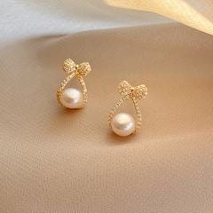 Bông Tai Ngọc trai Cao Cấp Khí Chất Phong Cách Hàn Quốc BTN072