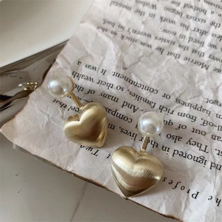 Bông Tai Bạc S925 Đính Ngọc Trai Tự Nhiên Hình Trái Tim MADAME HIEN PEARLS Cho Nữ BTN074