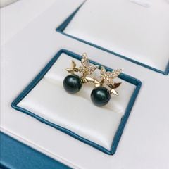 Bông Tai Vườn Bướm Đính Ngọc Trai Tự Nhiên Thời Trang MADAME HIEN PEARLS  Cho Nữ BTN080