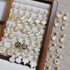 Bông Tai Ngọc Trai Tự Nhiên Kiểu Pháp Thời Trang Cổ Điển MADAME HIEN PEARLS BTN085