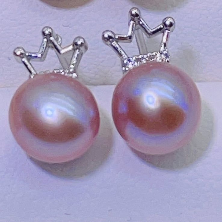 Bông Tai Ngọc Trai Tự Nhiên Dáng Vương Miện Đáng Yêu MADAME HIEN PEARLS BTN093