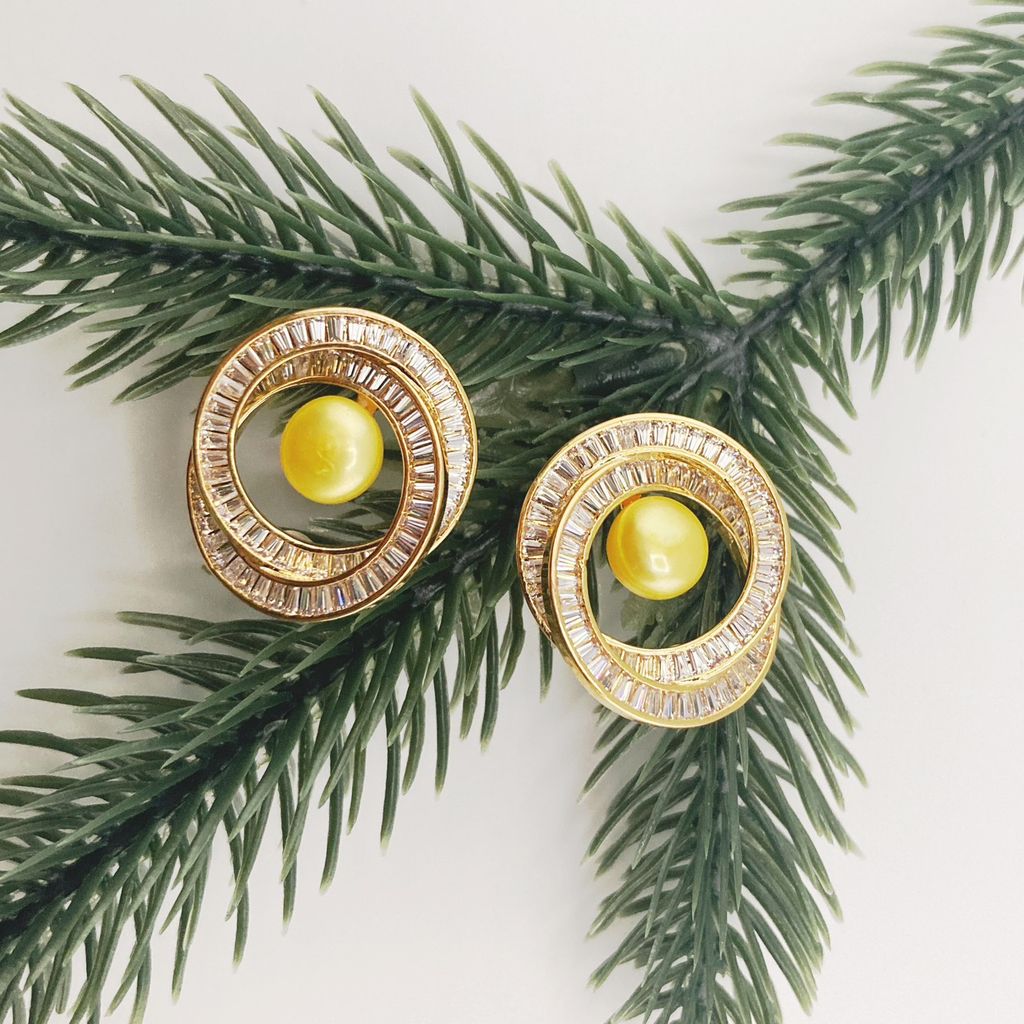 Bông Tai Bạc 925 Đính Ngọc Trai Thời Trang MADAME HIEN PEARLS Sang Trọng BTT118