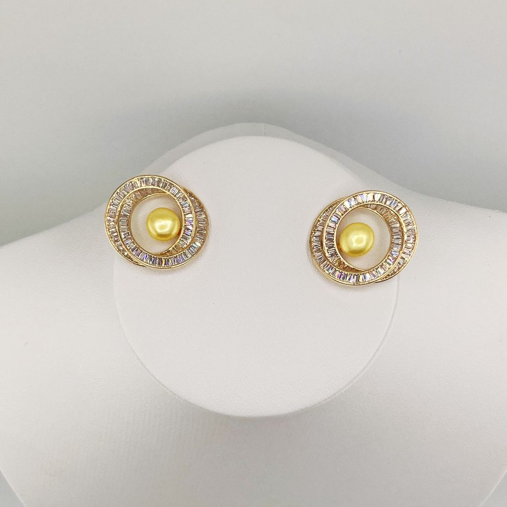 Bông Tai Bạc 925 Đính Ngọc Trai Thời Trang MADAME HIEN PEARLS Sang Trọng BTT118