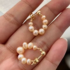 Khuyên Tai Tròn Tua Rua Bông Tai Ngọc Trai Nuôi Tự Nhiên Thời Trang Châu Âu Đơn Giản Cho Nữ BTT008