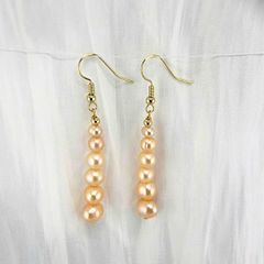 Bông Tai Ngọc Trai Tự Nhiên Tua Rua 6 Hạt Chuôi Móc Câu MADAME HIEN PEARLS Cho Nữ BTT104
